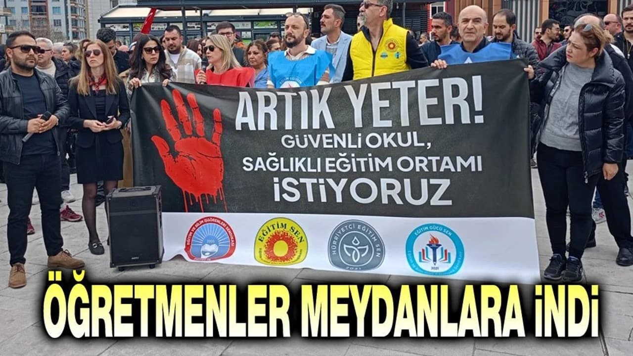 Afyonkarahisar'da Eğitim Sendikalarından Şiddete Karşı Ortak Tepki: İş Bırakıp Meydana İndiler
