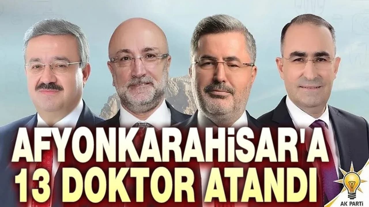 Afyonkarahisar Sağlık Tesislerine 13 Yeni Hekim Kadrosu Tahsis Edildi