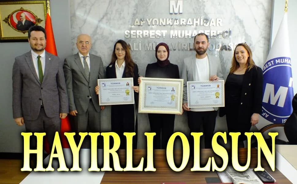 ASMMMO'da 7 Yeni Mali Müşavire Ruhsatları Takdim Edildi