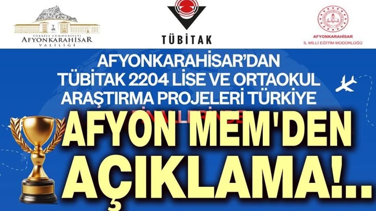 Afyonkarahisar'dan TÜBİTAK Finallerinde Çifte Başarı: Coğrafyada Zirve, Değerler Eğitiminde Derece