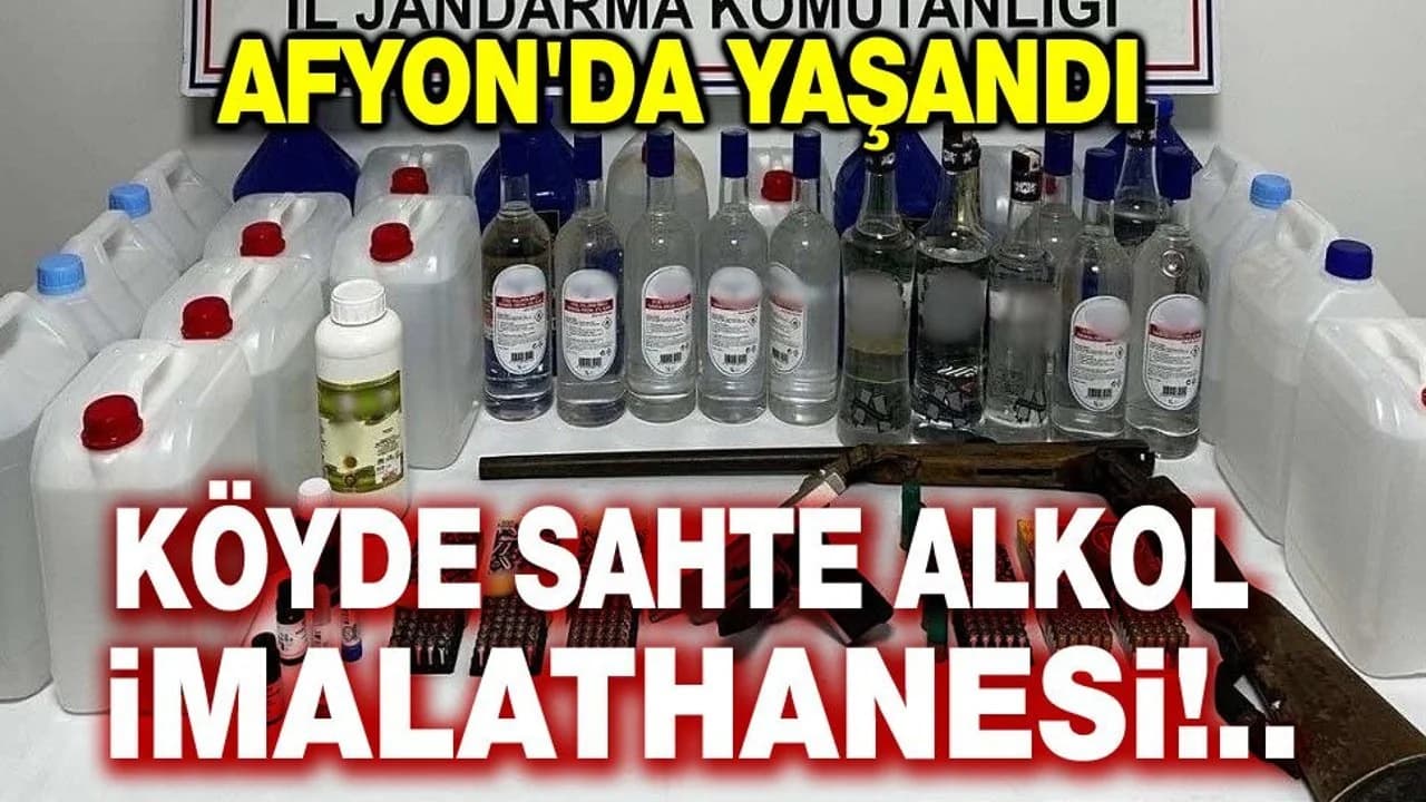 Afyonkarahisar'da Köy Evine Sahte İçki Baskını: İki Şüpheli Gözaltında