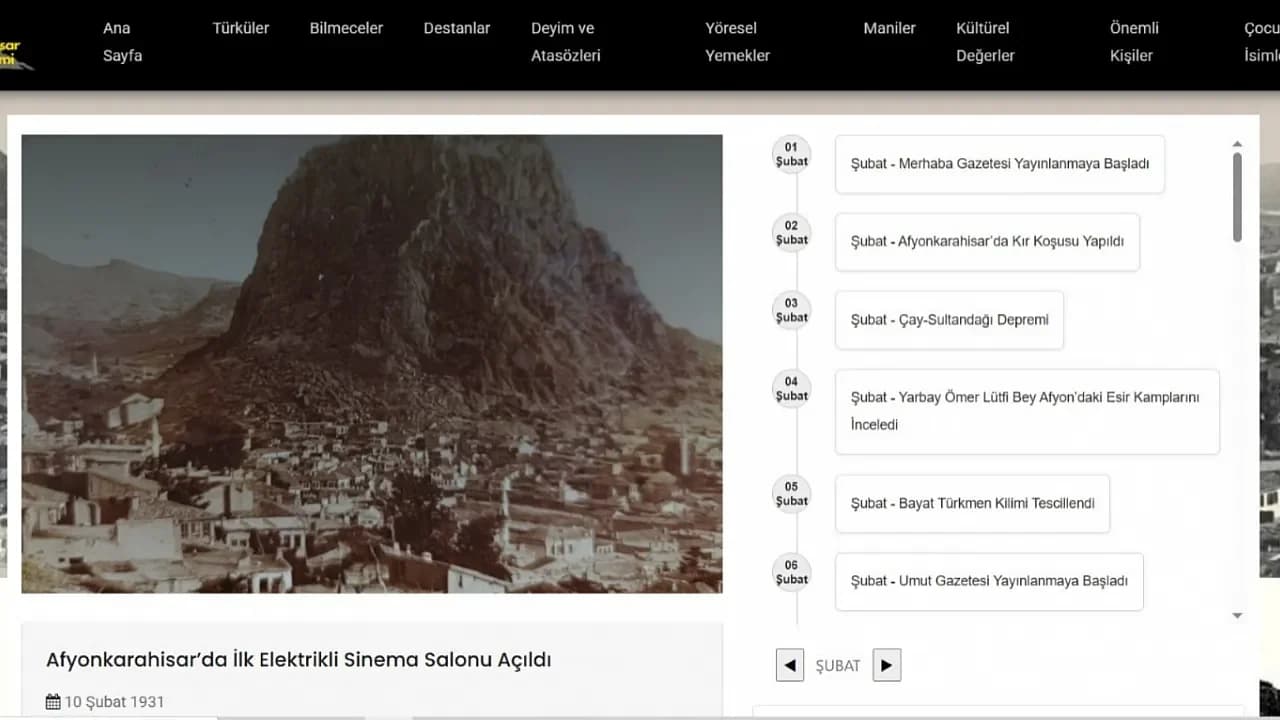 Afyonkarahisar’ın Hafızası Dijital Ortama Taşındı: Maarif Takvimi Yayında