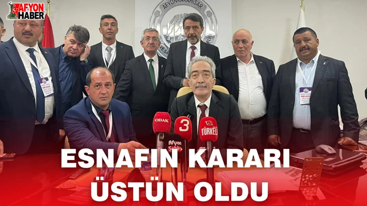 Afyonkarahisar ESOB Genel Kurulu'nda Cengiz Üstün Yeniden Başkanlığa Seçildi