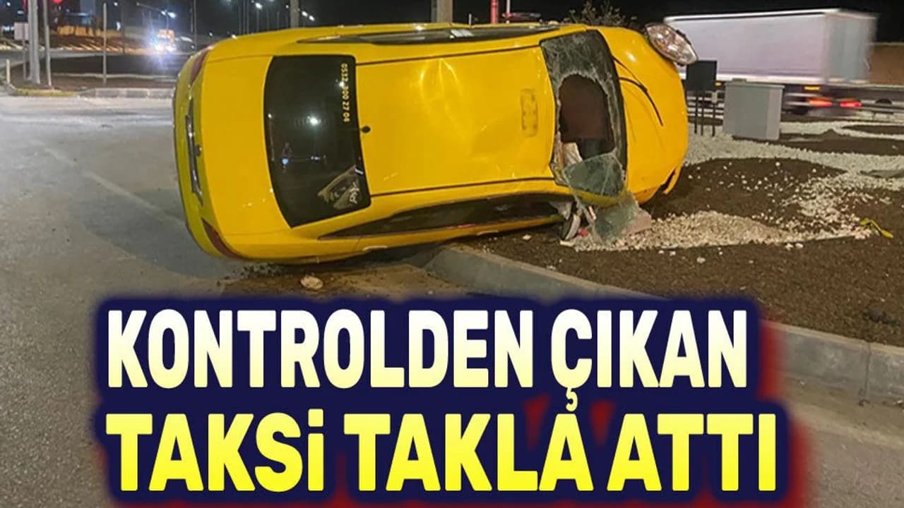Emirdağ'da Facianın Eşiğinden Dönüldü: Takla Atan Taksiden Burnu Kanamadan Çıktı
