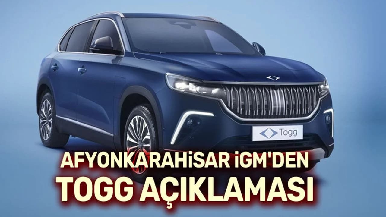 Afyonkarahisar İGM Başkanı Siper: "Alınan Togg'lar Makam Değil, Sahadaki Ekiplerin Hizmet Aracıdır"